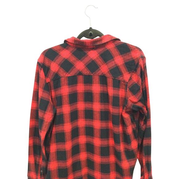 Vintage Woolrich Mens Flannel Button Up Shirt Size XL Red Buffalo Check Cabin - Picture 4 of 9